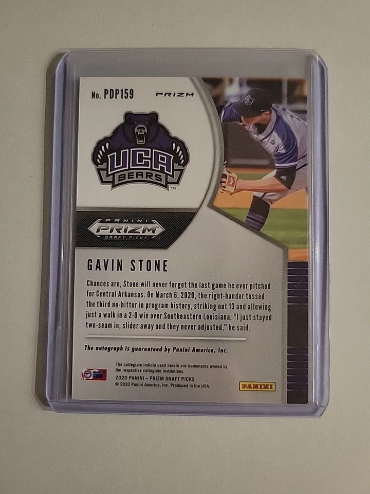 Gavin Stone 2020 Panini Prizm Draft Picks Silver Prizm Auto #PDP159  - Image 2 of 2