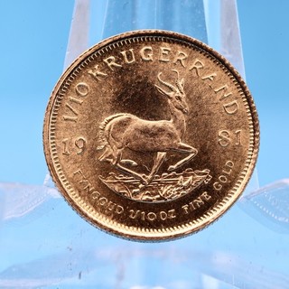 South Africa 1/10 Rand 1981 Krugerrand (2nd) 1/10 oz Gold XF