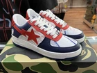 BAPE x USPS BAPE STA Sneakers – Size 9 – White/Navy/Red “ Missing Accessories “￼