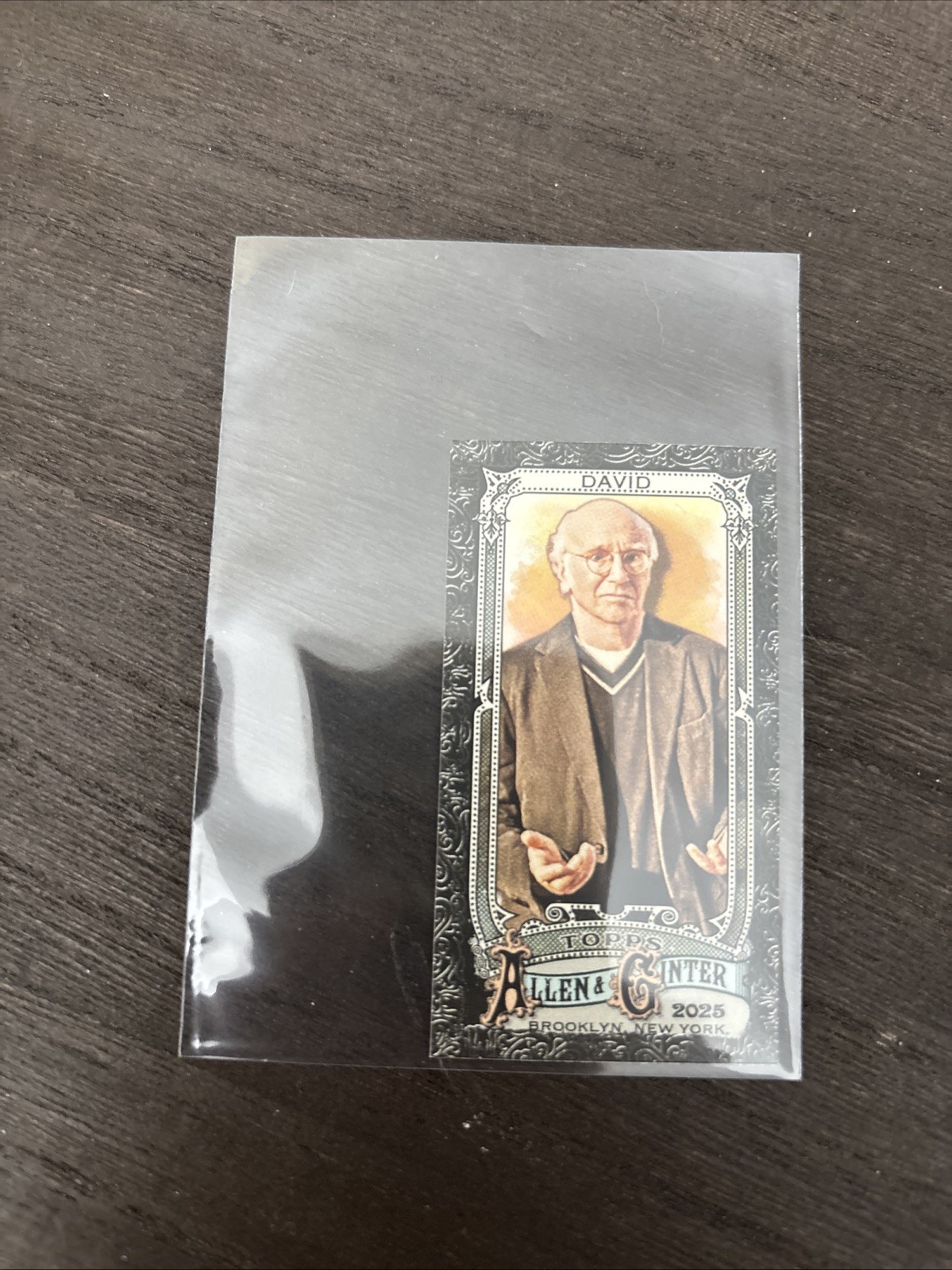 LARRY DAVID 2025 TOPPS ALLEN & GINTER MINI BLACK BORDERED PARALLEL #184
