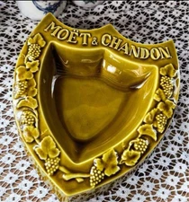 Moët & Chandon Dom Perignon Ceramic Ashtray Vintage France ㎝