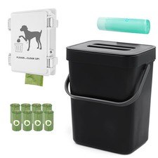 Small Dog Waste Station for Home 1.3Gallon/5L Mountable Doggie Trash Can Outd...
