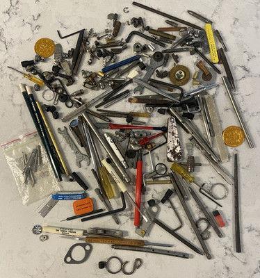 EVERYTHING AT THE BOTTOM OF A 88 YEAR OLDS TOOLBOX, ESTATE SALE FIND