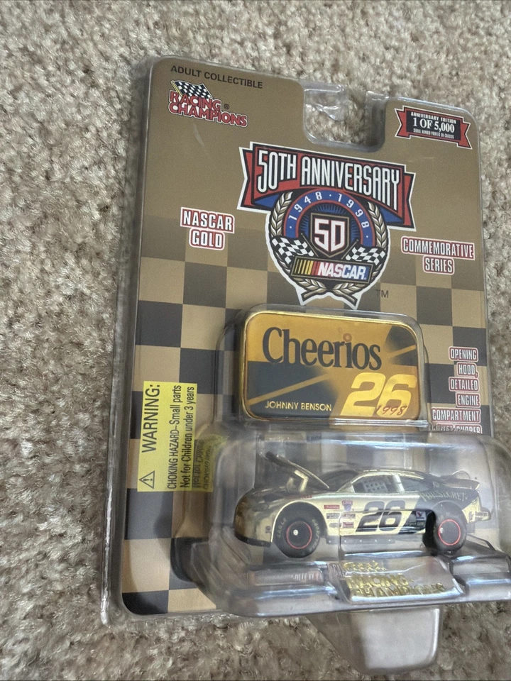 Racing Champions 1999 NASCAR 1:64 Die Cast DORADO CROMO Johnny Benson Cheerios Foto 2 de 4
