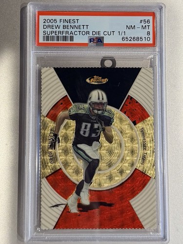 2005 Topps Finest Drew Bennett Superfractor 1/1 - PSA 8 - Titans