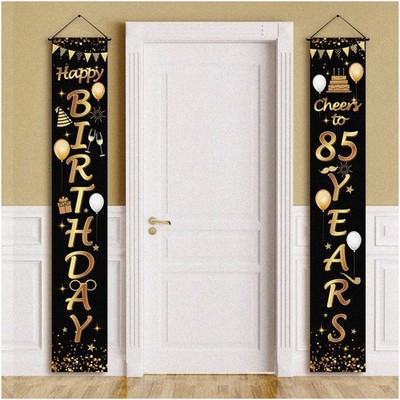 85th Birthday Celebration Porch and Door Banners and Welcome Sign