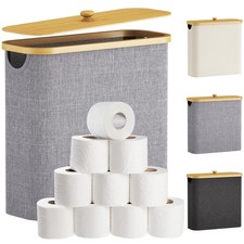 Lifewit Toilet Paper Storage Holder Extra Large Stand Basket 30L 30L, Gray