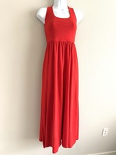 ASOS Maxi Sundress Womens 6 Bright Red Back Cutout Vacation Cruise Resort Beach