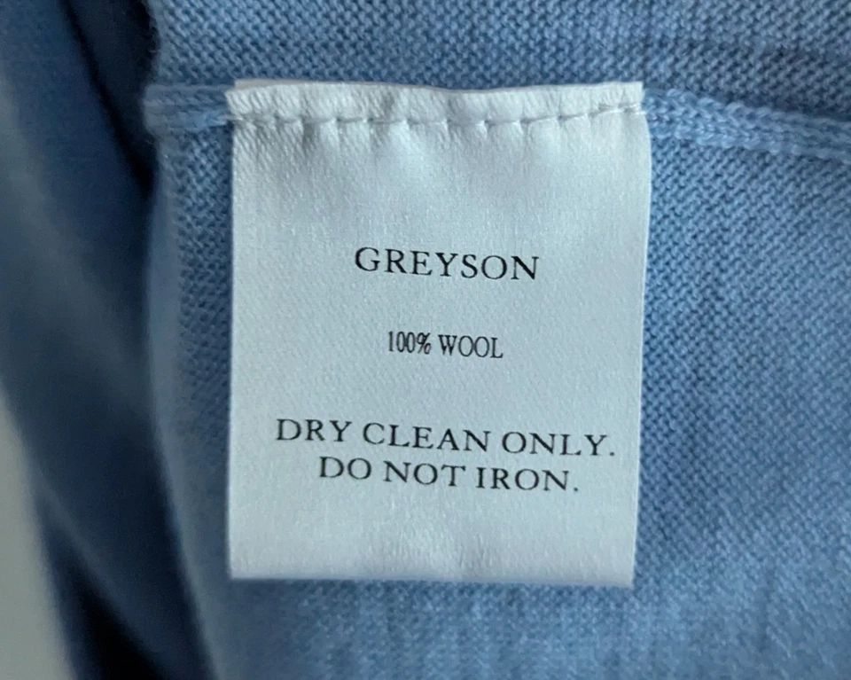 Suéter Greyson Saratoga Cuarto Cremallera Para Hombre Talla Pequeña Bonneville Azul Lana Foto 3 de 4