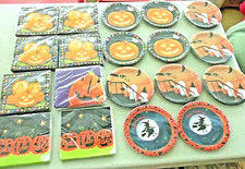 FACTORY SEALED HALLOWEEN Supplies LOT 88 x 7" Snack Plates 160 Luncheon Napkins
