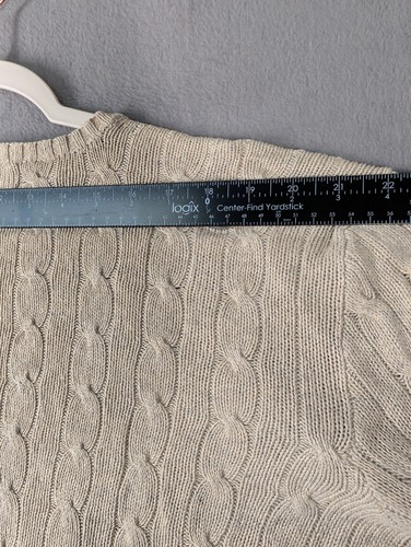 Vintage Polo Ralph Lauren 100% Silk Cable Knit Sweater Men’s L Beige Hong Kong by Ralph Lauren, $29.99 - Photo 8