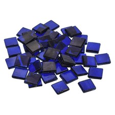 50pcs Mosaic Tiles, Micro Glass Tiny Mini Mosaic Tile DIY Hobbies Navy Blue