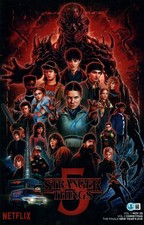 DUFFER BROTHERS SIGNED STRANGER THINGS 11X17 PHOTO MATT ROSS SEASON 5 BAS COA