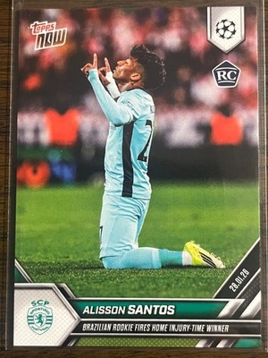 2025-26 UEFA UCL Topps NOW #84 Alisson Santos Sporting Clube de Portugal SCP RC
