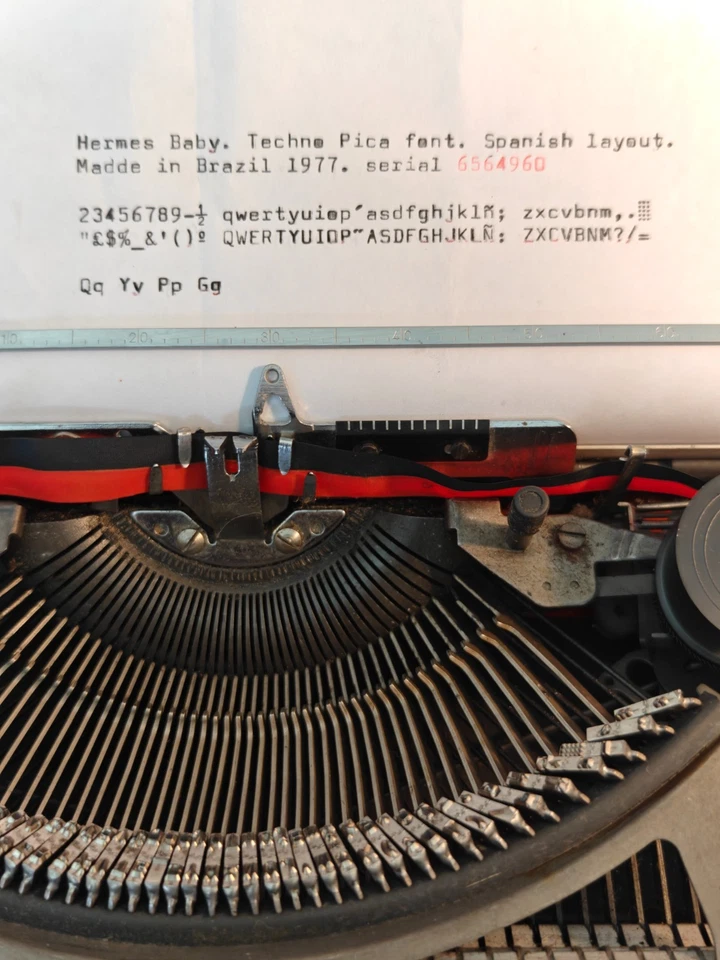 爱马仕婴儿类型 TECHNO PICA FONT. 西班牙布局。 1977 年巴西制造。 — 第 3/4 张图片