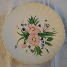 Blue Ridge Valley Blossom Clinchfield Hand Painted Southern Pottery Dinner Plate