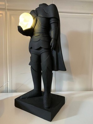 Halloween Leucht LED Kopfloser Reiter Statue Figur Mondlicht Herrenhaus Deko