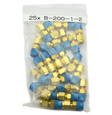 Lot of 25x Swagelok B-200-1-2 Brass 1/8" Tube x 1/8" Male NPT Connector Fitting