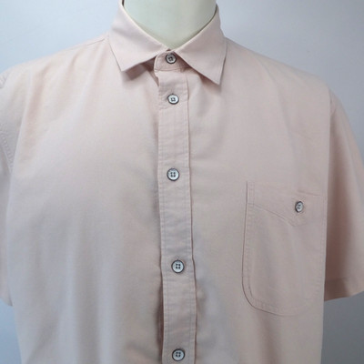 Rag & Bone Shirt Men's Pink XL Short Sleeve Button Up Dress Shirt Casual