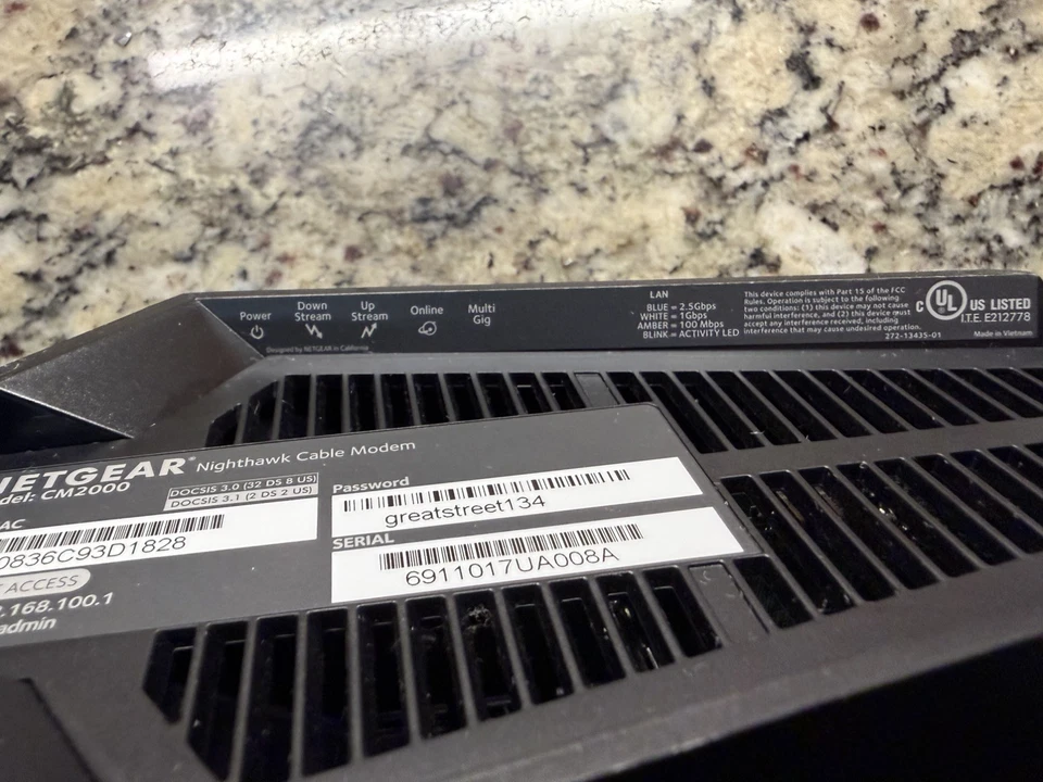 NETGEAR CM2000 Nighthawk DOCSIS3.1 Cable Modem 2.5Gbp. Save money with own Modem - Image 3 of 4