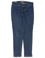 LEVI'S Womens 721 High Rise Skinny Jeans W30 L27 Blue Cotton DX11