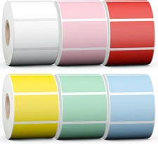 6000 Assorted Rectangular Direct Thermal Label for Zebra, Rollo, MUNBYN, POLONO