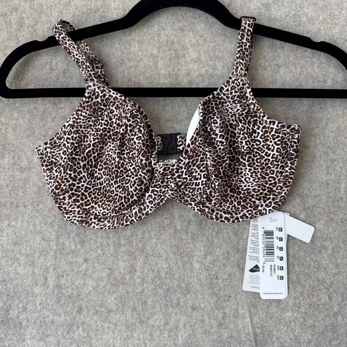 Freya Bikini Top Womens 30DD Leopard Print Underwire NWT | eBay