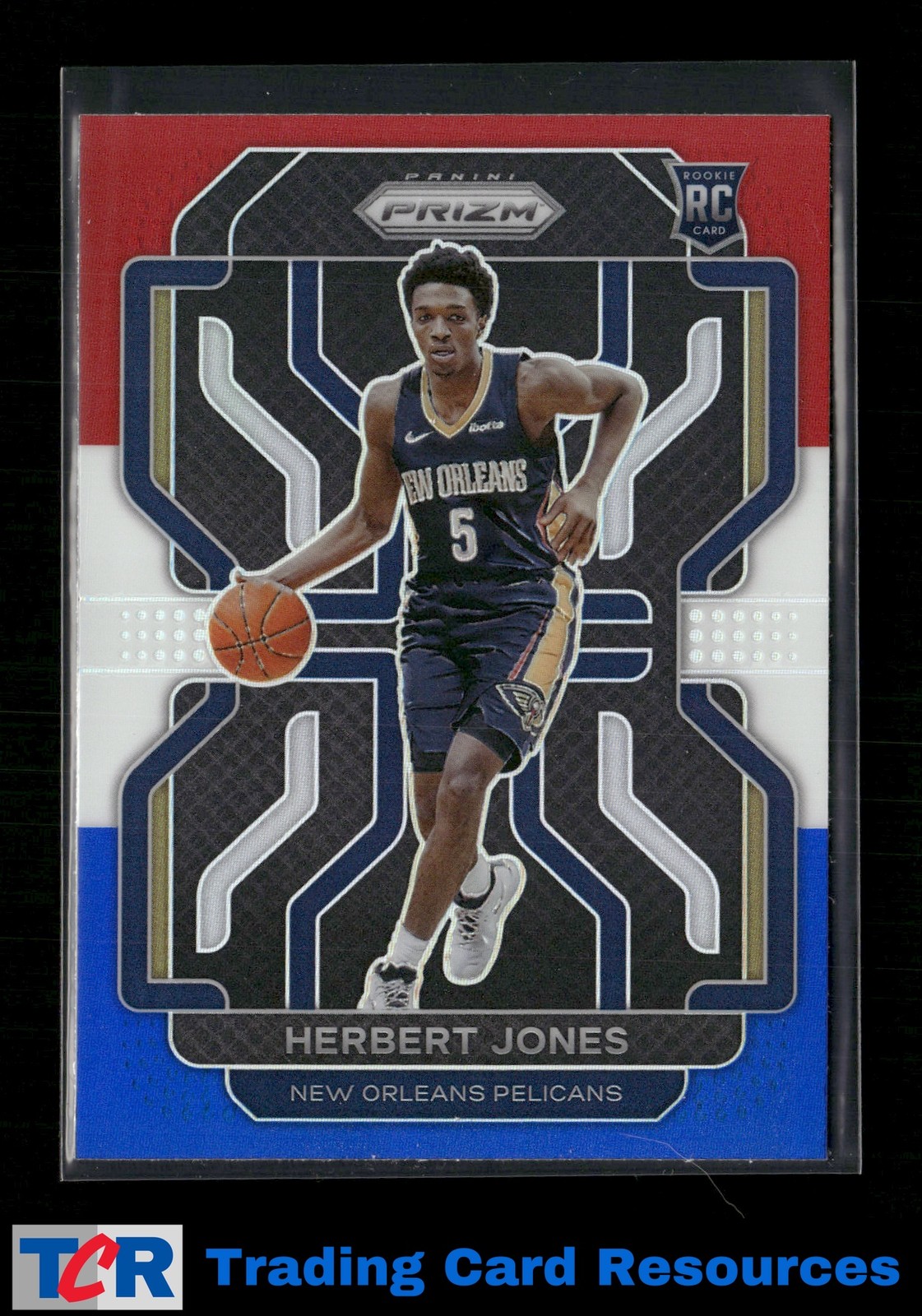 2021-22 Panini Prizm #329 Herbert Jones Red White Blue