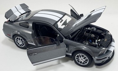 2007 FORD SHELBY GT500 ALLOY GRAY/ WHITE  1:18 ACME SC18007 CAROL COLLECTIABLES