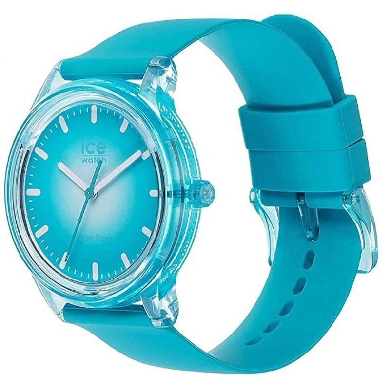 Ice-Watch ICE 017769 solar power Blue Planet Medium Uhr Silikon hellblau Neu - Bild 2 von 3