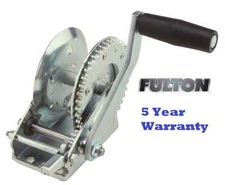 FULTON SINGLE SPEED TRAILER WINCH 1,500 lbs. 8" HANDLE EFFICIENT GEAR RATIO BOAT