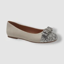 $40 I.N.C. International Concepts Girls' Beige Vivian Ballet Flat Shoes Size 2