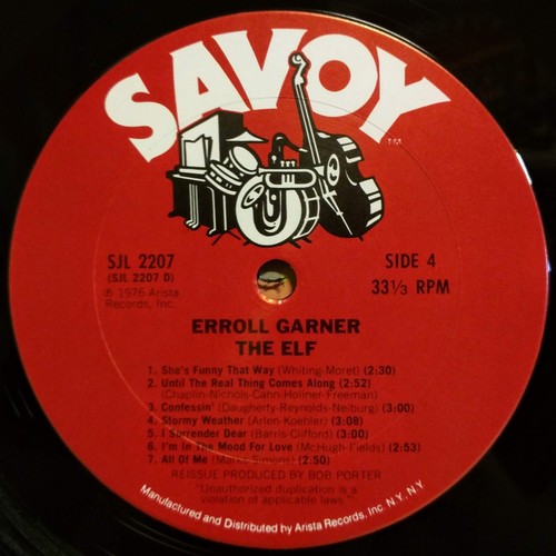 Erroll Garner The Elf The Savoy Sessions, Savoy SJL 2207, VG+/NM - Picture 7 of 11
