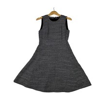 Madewell Checkered Wool Blend A-line sz 4 Black/White