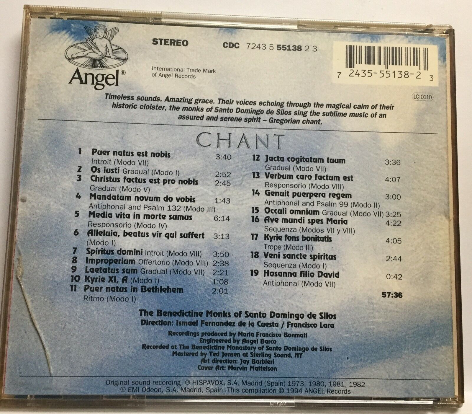 CHANT - The Benedictine Monks of Santo Domingo De Silos (CD,1994) EARLY PRESS!