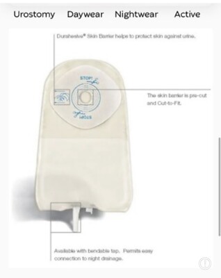 Convatec ActiveLife One-Piece Urostomy Pouches W/Stomahesive (3/4 )-1(3/4 ) 10pk