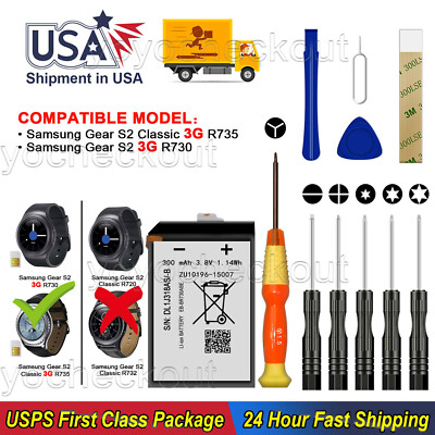 New 300mAh Battery EB-BR730ABE For Samsung Gear S2 SM-R730A SM-R735A Tool