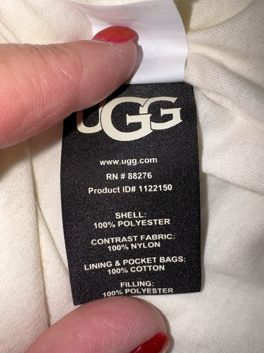 UGG MARLENE QUILTED RTW Cream Leopard Print Jacket Size XL New With Tags - Picture 13 of 20