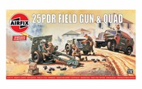 Airfix AF01305V 1/76 25PDR Field Gun & Quad Vintage Classics