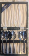 Vtg William Adams SHEFFIELD ENGLAND Grapefruit Spoon Set Silver Plate EPNS