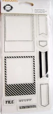 Fiskars 103620 Frames Polaroid Banners Teresa Collins Clear Acrylic Stamp