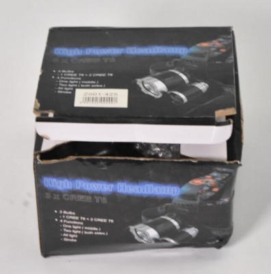 High Powered Headlamp Light 3 Bulb 1 CREE T6 + 2 CREE T6 4 Function Z001-425