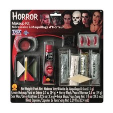 Rubies Horror Zombie Scar Wax Fake Blood Capsules Flesh Cream Make-Up Kit Set