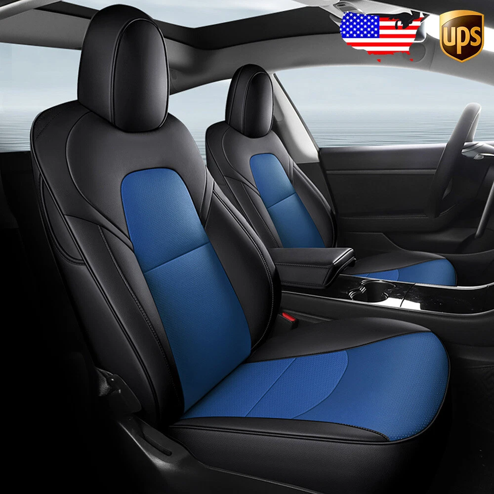 TAPTES® Black Seat Covers for Tesla Model 3, Black Tesla Model 3 Seat Covers