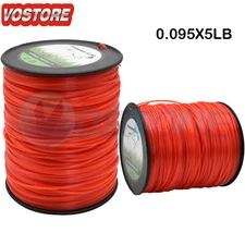 2 Pack 5lb .095 Square Commercial Trimmer Line Spool Roll fits Echo Stihl Redmax