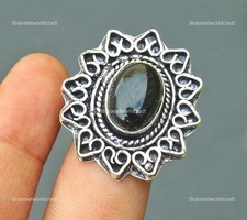 Black Onyx Gemstone 925 Sterling Silver Daughter Promise Band Unique Ring US 8