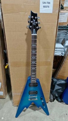 6-string US Warehouse Fast Shipping Open Box Flying V Electric Guitar in Blue375