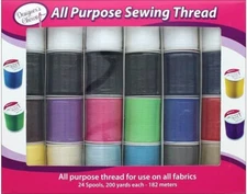 Allary All Purpose Sewing Thread Assorted, Set of 24 (1 Pack)