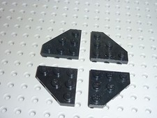 4 x LEGO black plate ref 2450 set 6781 7171 10186 5571 7190 8480 5590 7656 7019 