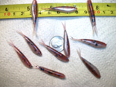70-1 1/2''-crappie panfish-soft minnows-grubs-scent-jigs-split tails-flukes-lures